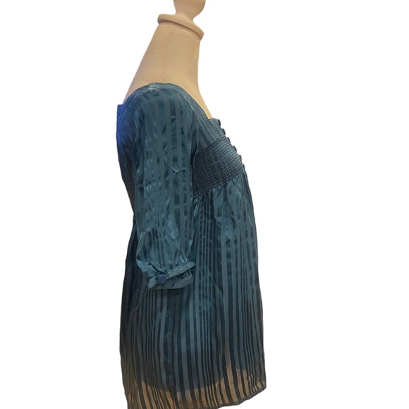 Fossil. 100% Silk. Size Small. Babydoll Blouse. Sheer.🤩🤩 - Picture 5 of 14